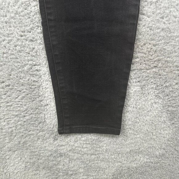Nine West Pants Womens Jeans 16 Black Heidi Pull On Skinny Flat Front Cotton - Picture 5 of 12